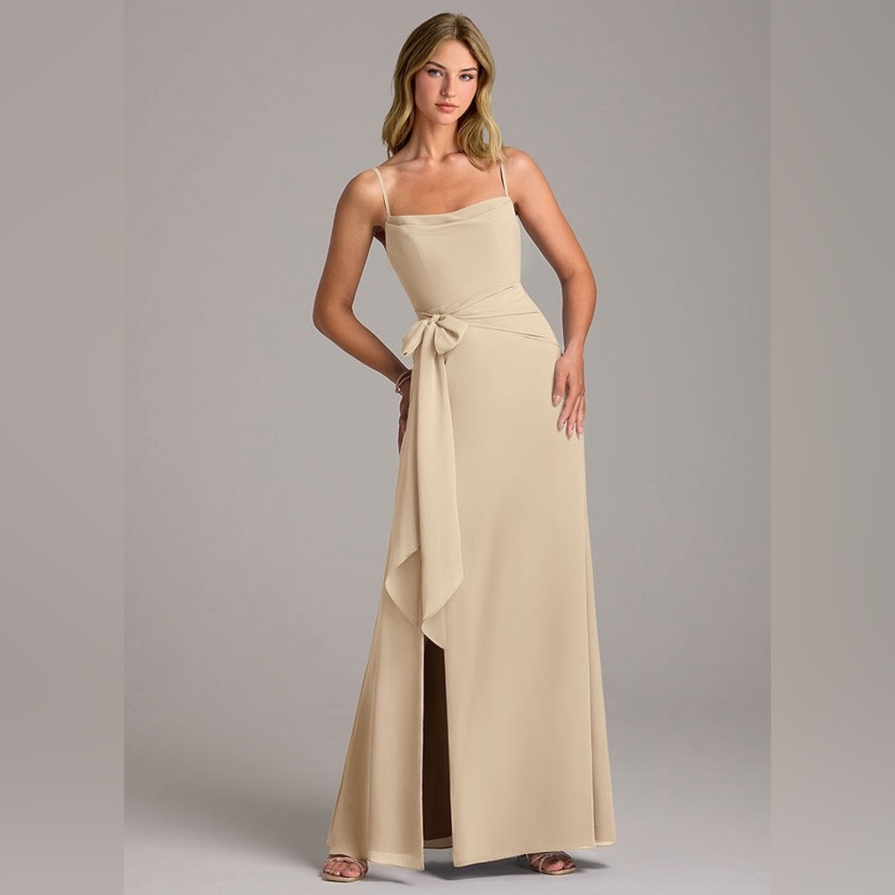 Azazie Tahlia Champagne Chiffon